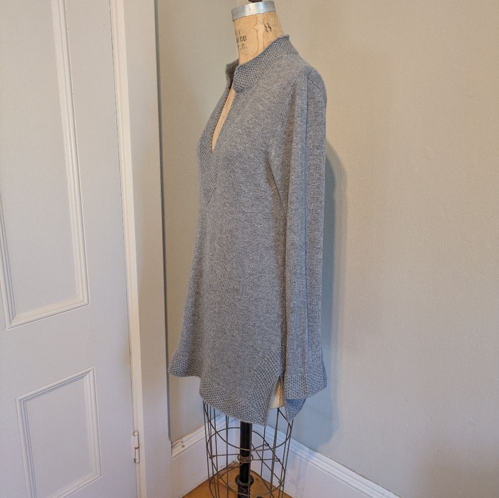 Tory Burch Cashmere L Gray Knit Tunic Sweater - Picture 3 of 6